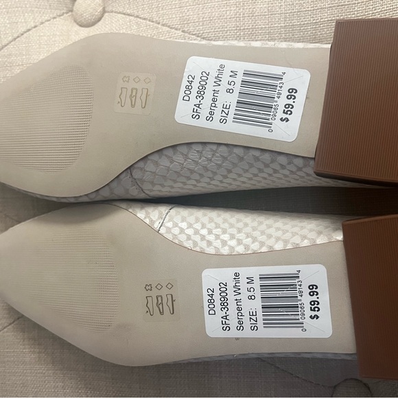 Saks Fifth Ave snake embossed ballet flat NWT 8.5 - Picture 6 of 7